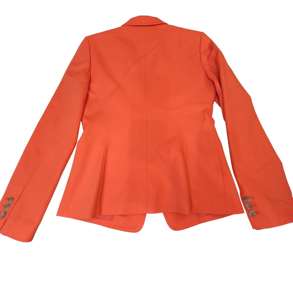 Anne Klein Womens Orange Tailored Blazer Jacket Size 6 Solid Professional - Picture 2 of 13